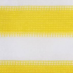 sárga és fehér HDPE erkélyparaván 120 x 600 cm