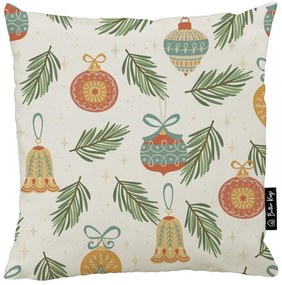Párnahuzat karácsonyi mintával 45x45 cm Retro Cute Ornaments – Butter Kings