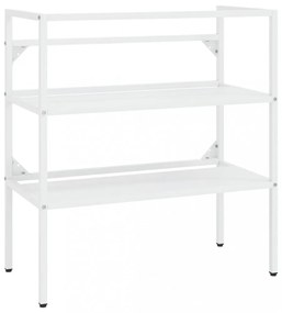 fehér vas fürdőszobai mosdókagylókeret 79 x 38 x 83 cm