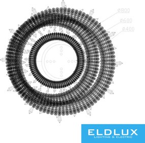 ELDLUX ELDAMARILL kristályüveg függeszték D800 244W CCT