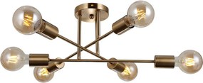 ITALUX PND-4052-6-HBR FORMIO Vintage Mennyezeti Lámpák Mézédes, Sárgaréz E27 IP20