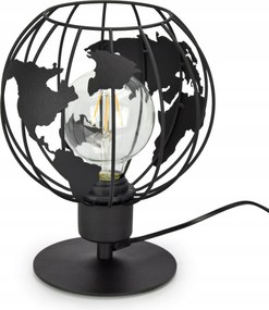 Éjjeli lámpa Dekoratív Globus Fekete Fehér Szürke