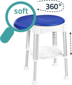 Ridder Ridder, Forgószék, állítható magasságú, fehér/kék, A0050401