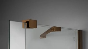 Prizma csúsztatható walk-in zuhanyfal_100x195, szálcsiszolt bronz