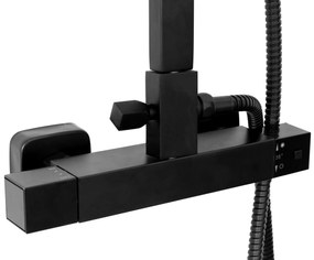 Termosztátos zuhanyszett Rea FENIX  Milan black mat