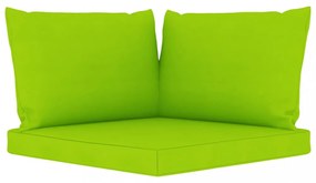 3 db élénkzöld szövet raklapkanapé-párna