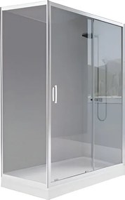 Viva AQUA TISA - ASZIMMETRIKUS zuhanykabin - 6 mm víztiszta vízlepergető üveg - 80 x 120 x 200 cm