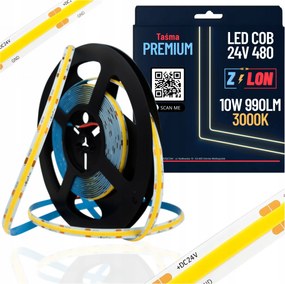 Led szalag neon Cob 24V 480 dióda vonal 3000k meleg fehér 8mm 11W/m 1M