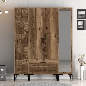 Kumsal gardróbszekrény, dió, 160 cm – TR845HCT5467