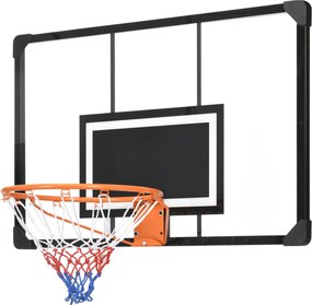 SPORTNOW Fali Kosárlabda Gyűrű, Kosárlabda Gyűrű, Törhetetlen Hátfallal, Acél Gyűrűvel és Tépésálló Hálóval, Tartozék Csavarokkal és Kulccsal, Kültéri