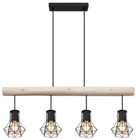 Globo 54017-4H3 - Csillár zsinóron PRISKA 4xE27/40W/230V