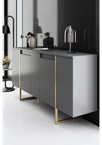 Konzolasztal Luxe - Anthracite, Gold