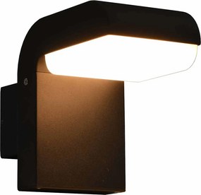 vidaXL fekete ovális kültéri LED falilámpa 9 W