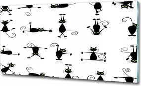 Fotótapéta üvegfalra Macskák illusztráció 100x70