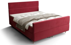 Franciaágy Boxspring 140 cm Flu plus (bordó) (matraccal és tárolóhellyel). 1046572