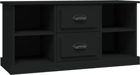 vidaXL fekete szerelt fa TV-szekrény 99,5x35,5x48 cm