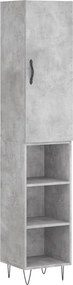vidaXL betonszürke szerelt fa magasszekrény 34,5x34x180 cm