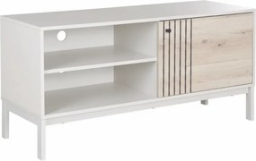 TV szekrény FROST 120x40 cm fehér, alpesi tölgy dekoráció