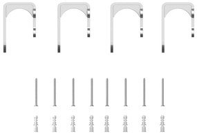 ezüstszínű rozsdamentes acél tolóajtó fémszerelék készlet 183cm