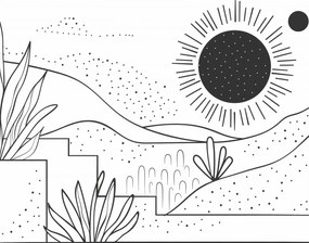 Poszter 50x40cm Lineáris Tájkép