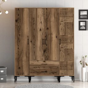 Kumsal gardróbszekrény, dió, 160 cm – TR845HCT5492