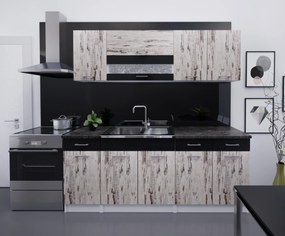 Lorett 1 konyhabútor 200 cm Meszes tölgy