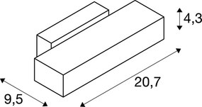 SLV ANDREAS QT-DE12 1002925 Fali lámpa 1x80W/R7s 118mm IP20