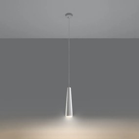 Fehér függőlámpa kerámia búrával ø 8 cm Alverna – Nice Lamps