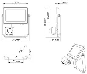 Philips - LED Kültéri reflektor érzékelővel PROJECTLINE LED/20W/230V IP65 4000K