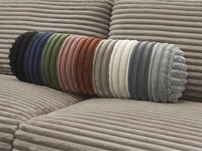 Szürkésbarna kordbársony kanapé mindennapos alvásra-kinyitható 220 cm Hugo – Bobochic Paris