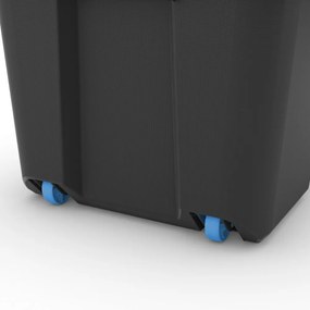 Curver Scuba Box L kerekes láda fekete/kék 80L 39,5x78x35cm