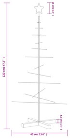 fekete fém karácsonyfa alap dekorációhoz 120 cm