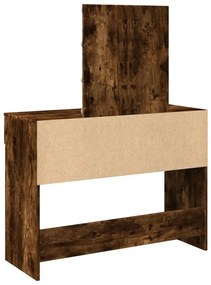 füstös tölgy színű fésülködőasztal LED-del 100 x 40 x 130 cm