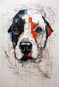 Poszter 68x101cm Rajzolt Kutya