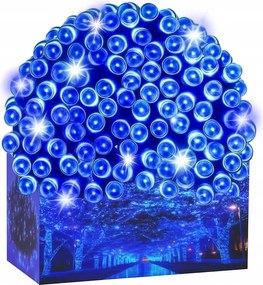 LED-es karĂĄcsonyfa fĂ©nyfĂŒzĂ©r 200 Flash, zöld kĂĄbel 16m kĂ©k RS-1907B