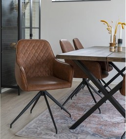 Világosbarna kárpitozott étkezőfotel Harbo – House Nordic