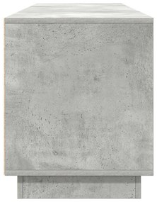 betonszürke TV-szekrény LED lámpákkal 193,5x41x50 cm
