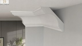 Mennyezeti díszléc DLP48 8cm x 8cm párkány stukkó Xps Decorem