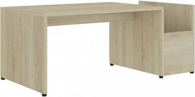 sonoma tölgy színű szerelt fa dohányzóasztal 90 x 45 x 35 cm