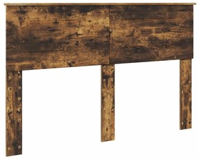 vidaXL Tárolós Ágy fejtámlával Füstölt tölgy 140 x 200 cm Faanyag