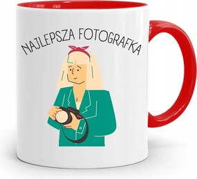 Piros Fotós Bögre Legjobb Fotós Nyomtatott Fotóval