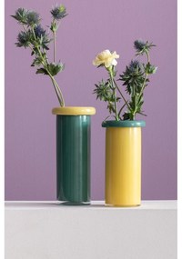 Sárga üveg váza (magasság 23,5 cm) Plegado – PT LIVING