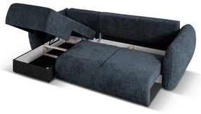 Sötétkék sarokkanapé (bal oldali) Matera – Cosmopolitan Design