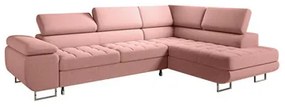 Összecsukható sarok ülőgarnitúra 155 NOAH Jobb Rózsaszín