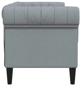 Chesterfield kanapé Világosszürke 182.5 x 74.5 x 74.5 cm szövet