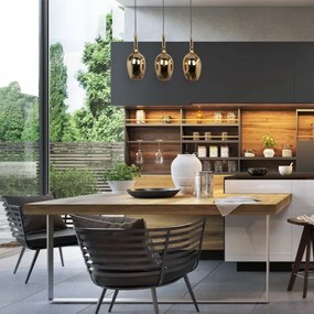 Csillár zsinóron LUGANO 3xE14/40W/230V arany