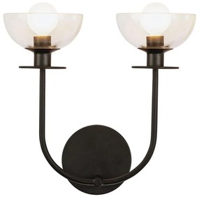 Alora Mood ALM-SYLVIA-2WB-BK-CL - SYLVIA fali lámpa 2xE14/40W/230V fekete