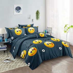 Mikroszálas ágyneműhuzat EMOJI KINYÚJTOTT nyelvvel szürke Ágyneműhuzat mérete: 70 x 90 cm | 140 x 200 cm