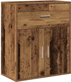 vidaXL Széf fiókkal Öreg fa 60 x 31 x 70 cm Faanyag