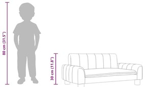 tópszínű gyerek szövetkanapé 50 x 40 x 30 cm